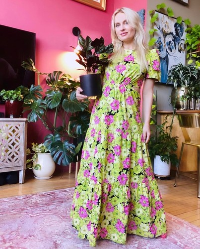 Maxi abito vintage floreale - , |