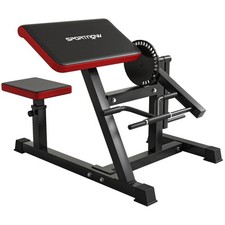 SPORTNOW Panca Romana 2 in 1 per Curl e Tricipiti con 25 Regolazioni, Nero