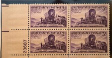 Scott # 950 - US Plate Block Of 4-Utah Centennary 3c Dark Violet-*MNH*- 1947