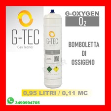 BOMBOLA OSSIGENO G-OXYGEN APPLICAZIONI SALDATURA BRASATURA DA 0,95 LITRI/0,11 MC