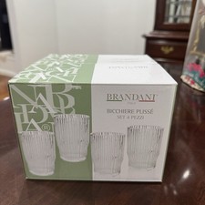 Set 4 tazze vetro trasparente