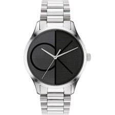 Orologio Uomo CK CALVIN KLEIN ICONIC 25200163 Bracciale Acciaio Nero