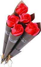 5 Mazzo Di Rose Finte Fiori Di