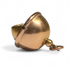 Rare ! Pendentif Porte Photo Plaqué Or Boule Pivotante XIXe 19th Bijou Jewel