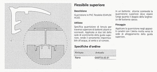 Guarnizione pvc alzante - guarnizione,