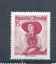 Francobolli Austria. Costumi provinciali 1948 1s rosso MH SG 1126 CV £160. (AQ164)