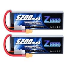 2x Zeee 2S Lipo batteria 7.4V