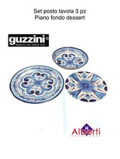 GUZZINI TABLE DECOR BLUES SET 3 PZ POSTO TAVOLA , PIANO, FONDO ,DESSERT