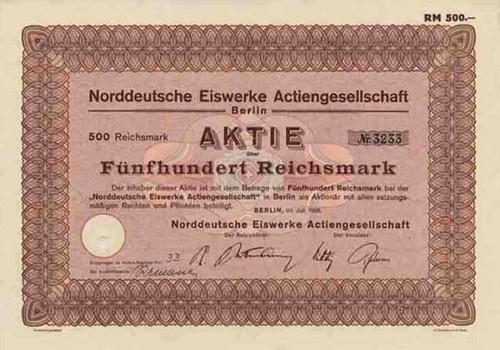 Norddeutsche eiswerke 1933 - norddeutsche,
