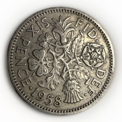 1958 sixpence moneta queen - 1958,