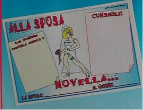 Posterino sposa scherzo sposi - sposa,