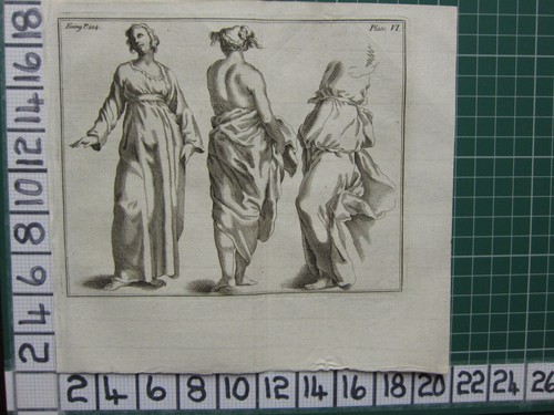 1758 antico stampa femmina - stampa,