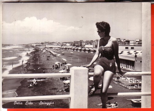Cartolina ostia lido roma - cartolina,