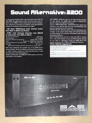 Amplificatore stereo sae 2200 - amplificatore,