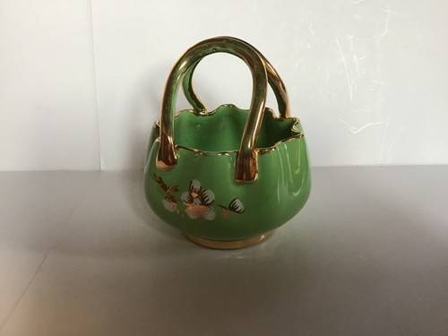 Cestino ceramica verde - cestino,
