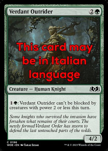 Mtg verdant outrider - outrider, foil