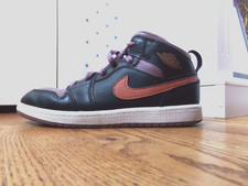 SCARPE NIKE AIR JORDAN RETRO 1 MID SE BLACK SKY 3Y YOUTH ragazzo ragazza FB9910-008