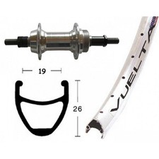 ruota posteriore completa 26 x