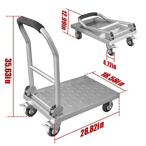 Carrello piatto spinta - carrello,