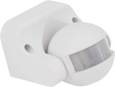 SENSORE DI MOVIMENTO PIR RILEVATORE CREPUSCOLARE INFRAROSSI 180° BIANCO
