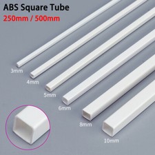 Tubo quadrato ABS bianco 3-10