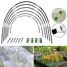 Set aste in fibra per serra cerchi da giardino set tunnel di coltivazione supporto prevenzione uccelli