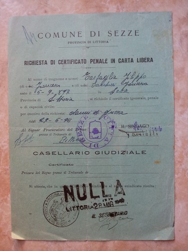 Sezze 1945 richiesta di - sezze,