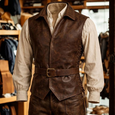 Gilet uomo pelle medievale
