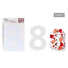 STAMPO TORTE DOLCI A FORMA DI NUMERO 8 10 POLLICI STRUMENTO TAGLIO STENCIL 55527