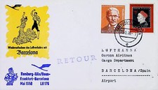 Lufthansa German Airlines 1959 primo volo Germania/Spagna Barcellona 16731