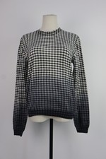 GALLIANO MAGLIONE  LANA MERINO DONNA TG M SWEATER WOMAN ITALY QUADRETTI