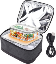 Lunch Box Elettrico Portatile, Scaldavivande USB Con Borsa per Riscaldamento E I