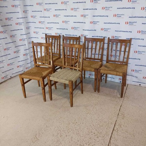 Set sedie rustiche rovere - 6,