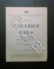 Musica Spartiti - C. Bach - Concerto D-dur - Spartito per violino I - 1967 c.a