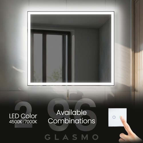 Specchio bagno illuminato con