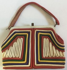 Borsa cordino telefonico vintage anni 40 colorata