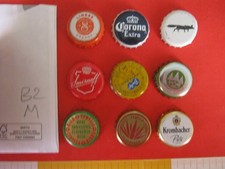 B2 LOTTO 9 pz. TAPPI TAPPO Corona Kronkorken Bottle Caps Crown BIER BIRRA mix M