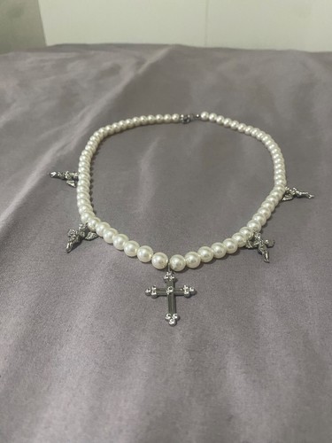 Collana perle vere con - collana,