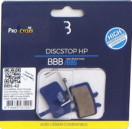 Plaquettes frein bbb avid - plaquettes,