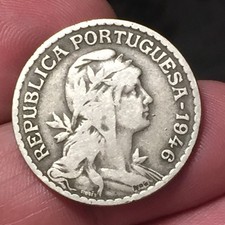 PORTOGALLO 1 ESCUDOS 1946  COIN NUMISMATICA CURRENCY PORTOGAL MONETE