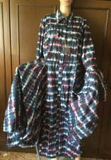 Abito in cotone MARINA RINALDI Donna, blu bianco rosa, taglia IT 52 DE 46 US 16