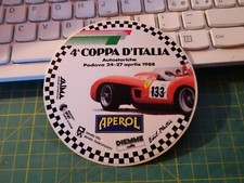 ADESIVO VINTAGE STICKER KLEBER 4 COPPA D' ITALIA AUTOSTORICHE PADOVA 1988 APEROL