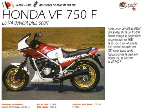 Fiche moto honda 750 f - honda,