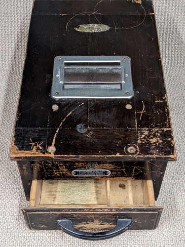 Antico cassetto cassa - antico,