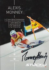 Alexis MONNEY - Svizzera, Argento Mondiali 2025 Sci Alpino, Autografo Originale!