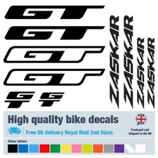 Etichette/decalcomanie bici GT