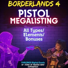 Borderlands 4 🎉 Pistola - GODROLL MEGALIST ✨ Tutti i tipi/elementi/bonus