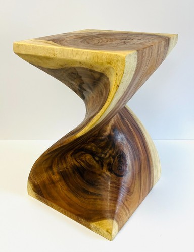 Sgabello teak ritorto - sgabello,