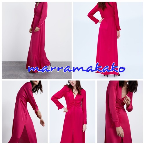 New fuchsia long - long, buttons