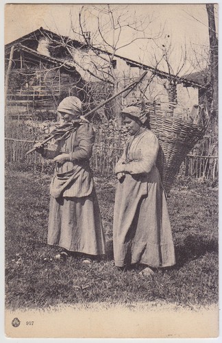 Cartolina costumi lavori - costumi,